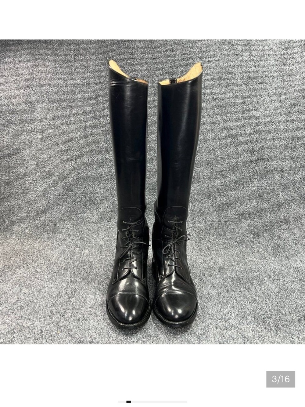Black Leather Women’s Riding Boots - The Effingham Bond Classic Equestrian Boots - Picture 3 of 7